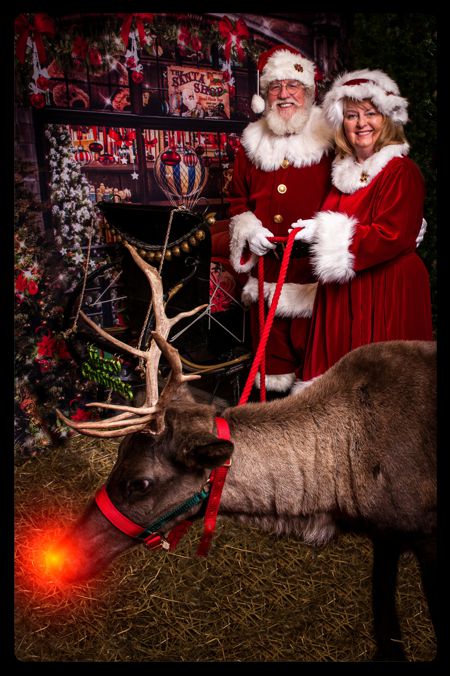 Santa Bob Mrs Claus and Rudolph